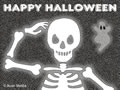 Halloween kortti 3 - Happy Halloween luuranko