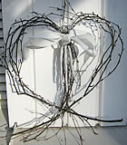 Itse tehty joulukranssi koivunrisuista