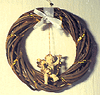 Joulukranssi istuva enkeli