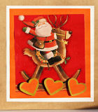 Tulostettavat joulurunot - Joulukortti malli