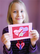 Askartele ystävänpäiväkortti - Kaksi sydäntä yhdessä