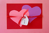 Ystävänpäiväkortti 5 Lukko - sydämet yhdessä