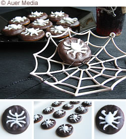 Ohjeet ja kuvia -  Halloween hämähäkkikeksit Halloween juhliin tai Spiderman juhliin